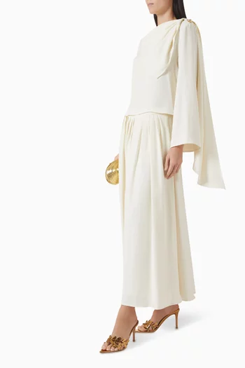 Draped Pin Skirt Set