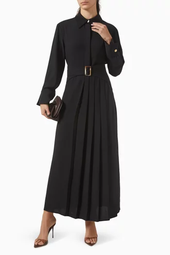 Pleated Shirt Dress