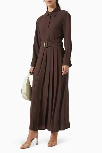 Pleated Shirt Dress
