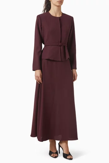 Belted Jacket & Skirt Set