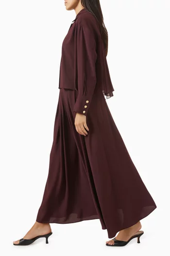 Pleated Panel Skirt Set