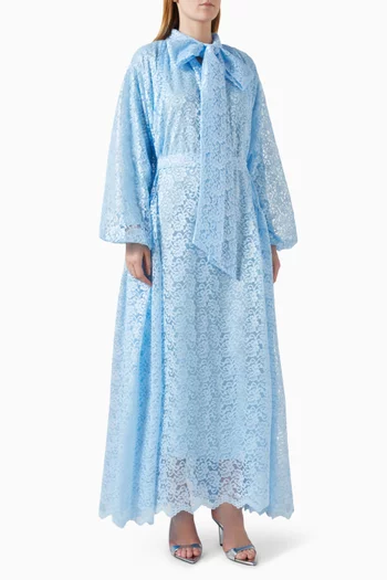 Scarf-neckline Maxi Dress