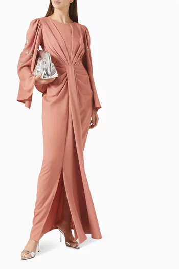 Crystal-embellished Dress in Crepe