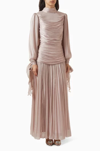 فستان بكشكش أورجانزا