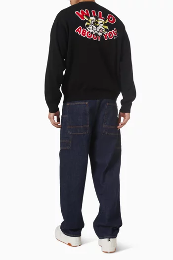 Wild Tiger Cardigan in Cotton-wool