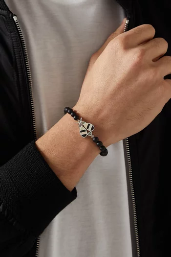 Bee Beaded Bracelet in Sterling Silver