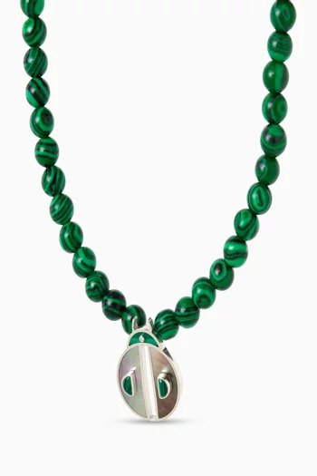 قلادة بخرز فضة إسترلينية