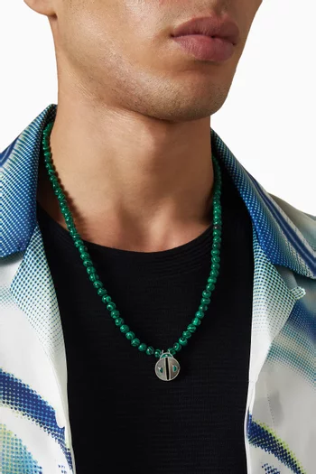 Beaded Necklace in Sterling Silver