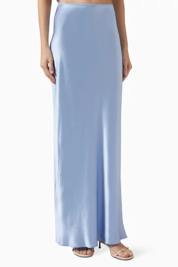 Grace Bias-cut Maxi Skirt in Silk