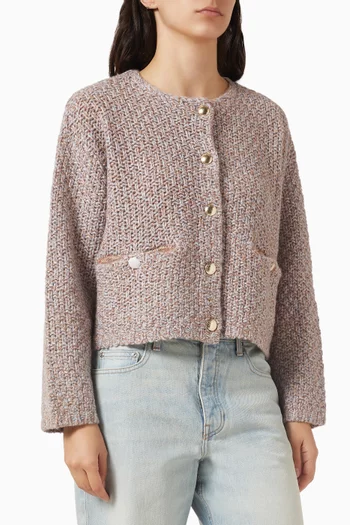 Charlene Cropped Buttoned Jacket in Cashmere