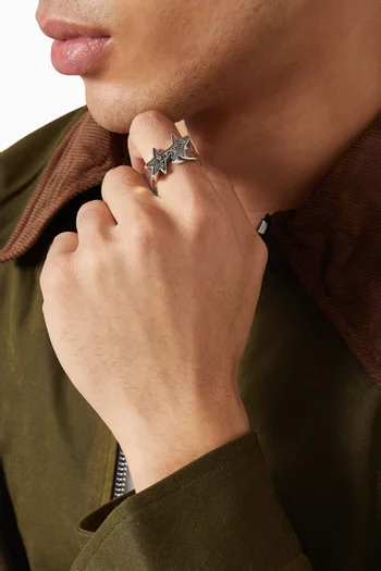 خاتم سكيتشي ستار فضة إسترلينية