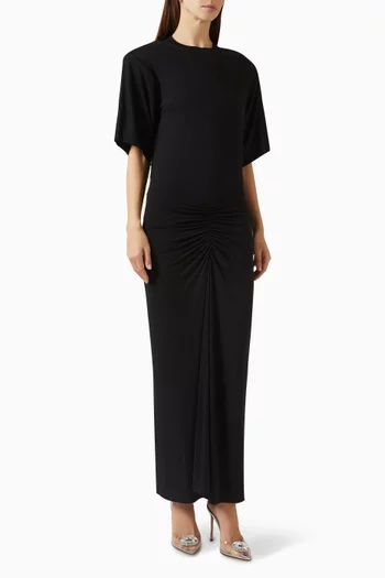 Lennox Ruched Dress in Jersey