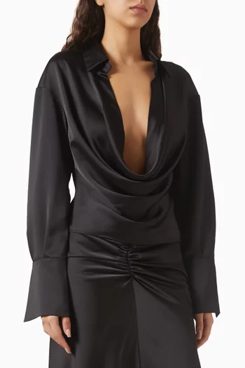 Lilia Blouse in Satin