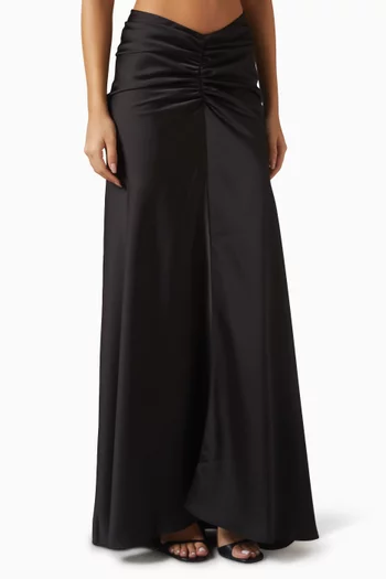 Iris Maxi Skirt in Satin