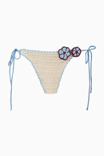 Ava Hibiscus Crochet Bikini Briefs