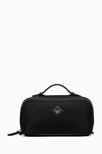 Ottomar Toiletry Bag in ECONYL® & Leather
