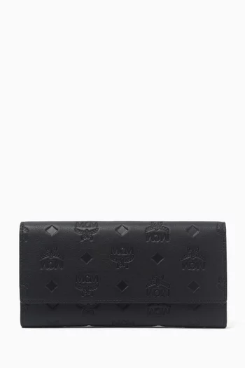 Aren Continental Wallet in Visetos Leather