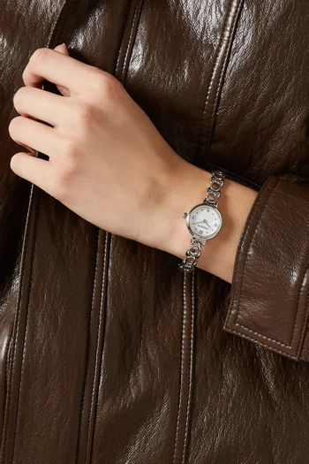 Iris Quartz Stainless Steel Watch, 22mm