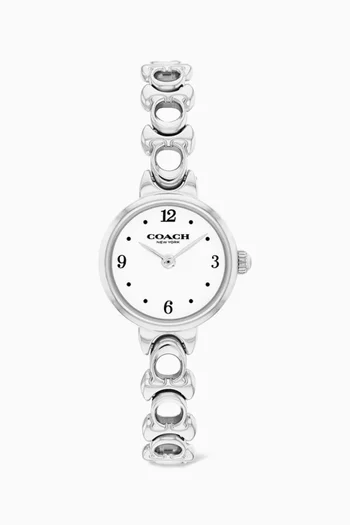 Iris Quartz Stainless Steel Watch, 22mm