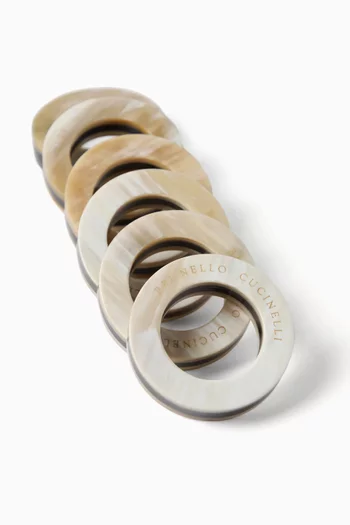 طقم حلقات مناديل، 6 قطع