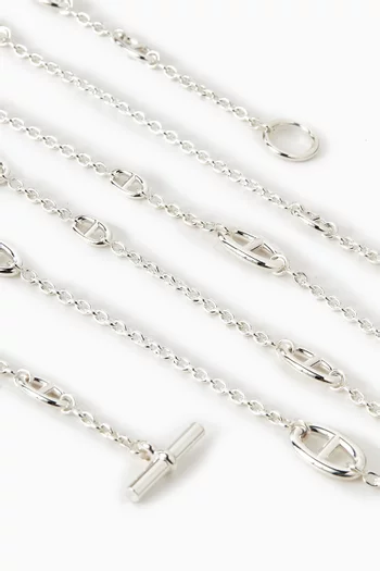 Unused Farandole Long Necklace in Sterling Silver