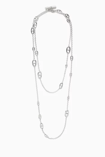 Unused Farandole Long Necklace in Sterling Silver