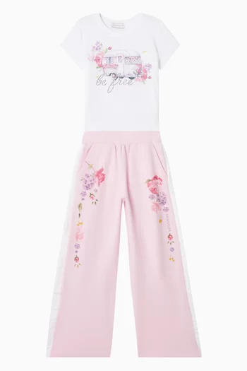 تي شيرت بطبعة قطن