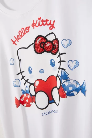 Hello Kitty Graphic T-shirt in Cotton