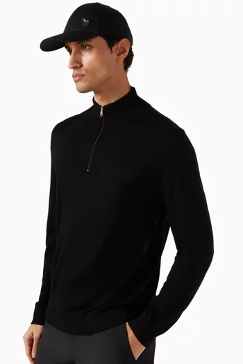 Zebra Logo Baseball Cap in Cotton