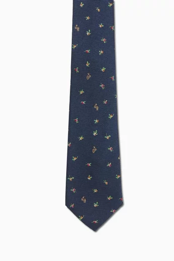 Floral Bunny Neck Tie
