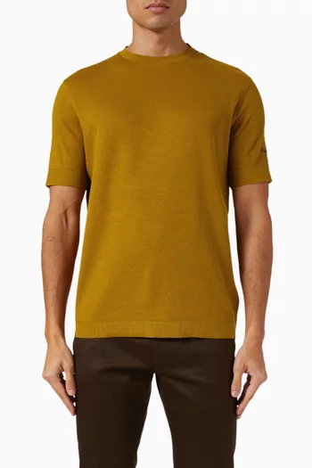 تي شيرت مضلع قطن 