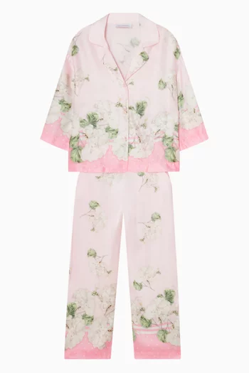 قميص بنقشة زهور انسيابي