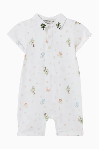 رومبر بنقشة استوائية قطن