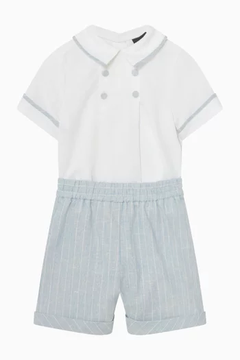 طقم قميص وشورت قطن