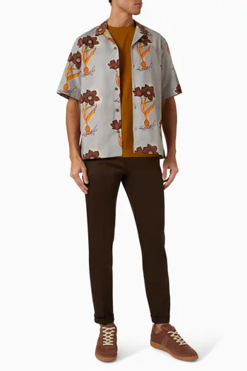 قميص بنقشة زهور قطن