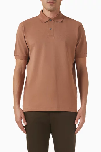 تي شيرت بولو بشريط بخطوط ملونة قطن