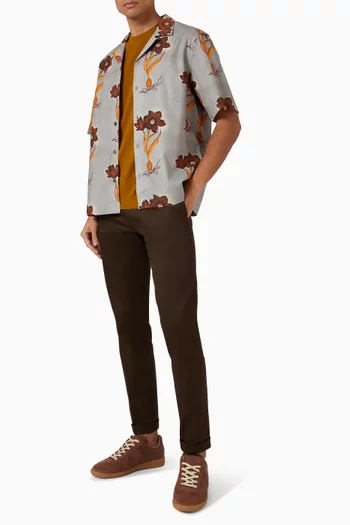 بنطال شينو بقصة ضيقة قطن مطاطي