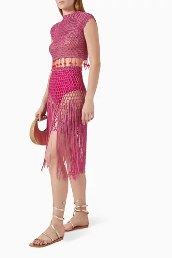 بلوزة آيلا قصيرة كروشيه