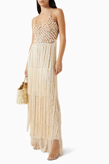 بلوزة نوارا مطرزة بصدف