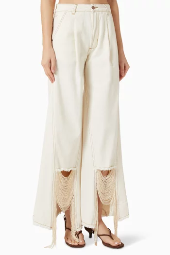 بنطال جينز استوريا بشرّابات دينم