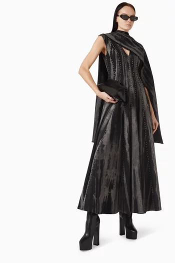 فستان بكاب مطرز