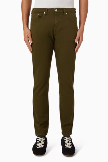 بنطال جينز بتصميم مصبوغ دينم مطاطي