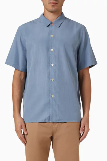 قميص بقصة كاجوال قطن ولايوسيل