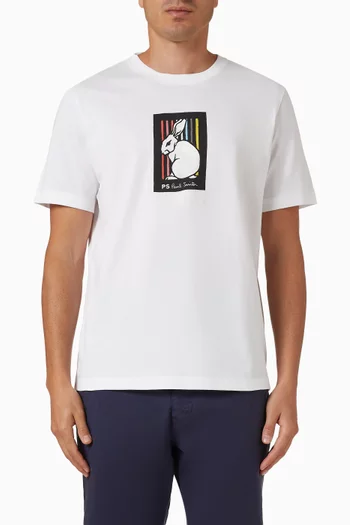 Rabbit Stripe T-shirt in Cotton