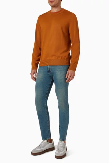 سترة بياقة بلون مغاير صوف مارينو