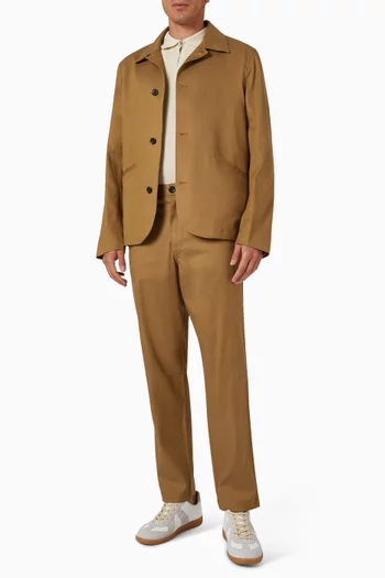 Logo Patch Tapered Pants in Cotton & Lyocell