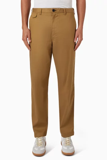 Logo Patch Tapered Pants in Cotton & Lyocell