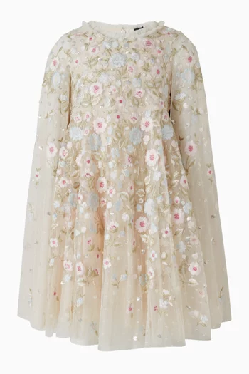 Real Blooms Cape Dress