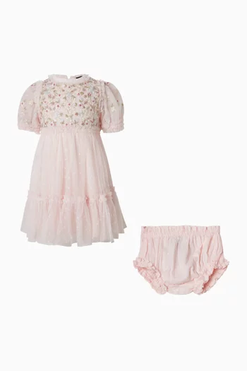 فستان جارلاند مزين بأشرطة