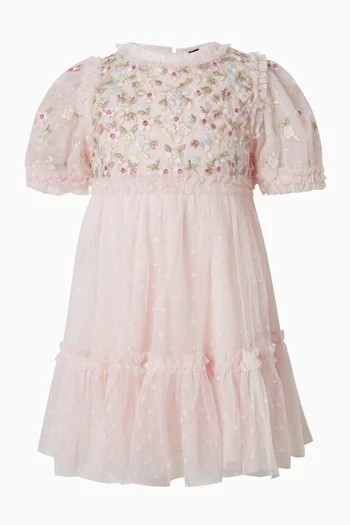 فستان جارلاند مزين بأشرطة